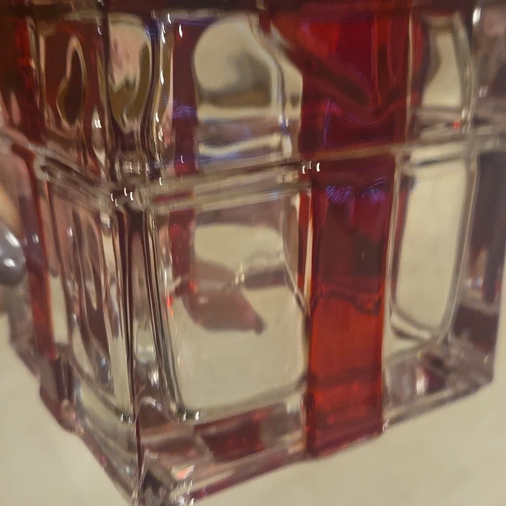 Godinger Gatherings Gorgeous Crystal/Red Ribbon Present Box - Picture 7 of 11
